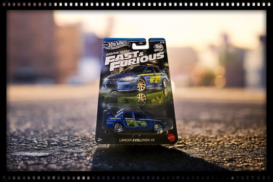 Mitsubishi LANCER Evolution VII Blue HOT WHEELS 1:64