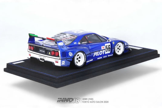 Ferrari LBWK F40 Tokyo Salon 2023 Blue/White INNO18 Models 1:18