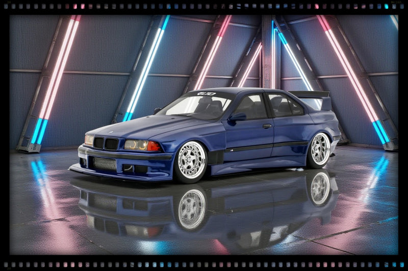 Chargez l'image dans la visionneuse de la galerie, BMW E36 LTO BERLINE TURBO KHYZYL SALEEM BLEU AVUS 2023 OTTOmobile 1:18
