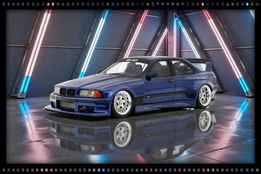 BMW E36 LTO BERLINE TURBO KHYZYL SALEEM BLEU AVUS 2023 OTTOmobile 1:18