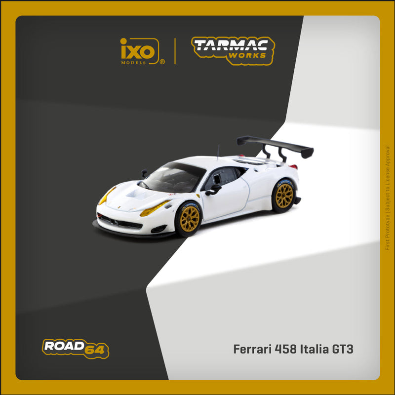Load image into Gallery viewer, Ferrari 458 ITALIA GT3 WHITE TARMAC WORKS 1:64
