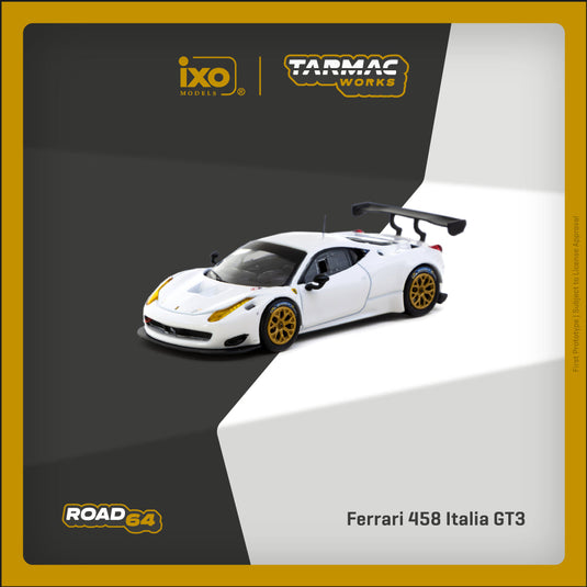 Ferrari 458 ITALIA GT3 WHITE TARMAC WORKS 1:64