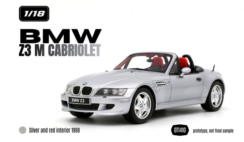 Chargez l'image dans la visionneuse de la galerie, BMW Z3 M ROADSTER TITAN ARGENTÉ 1999 OTTOmobile 1:18
