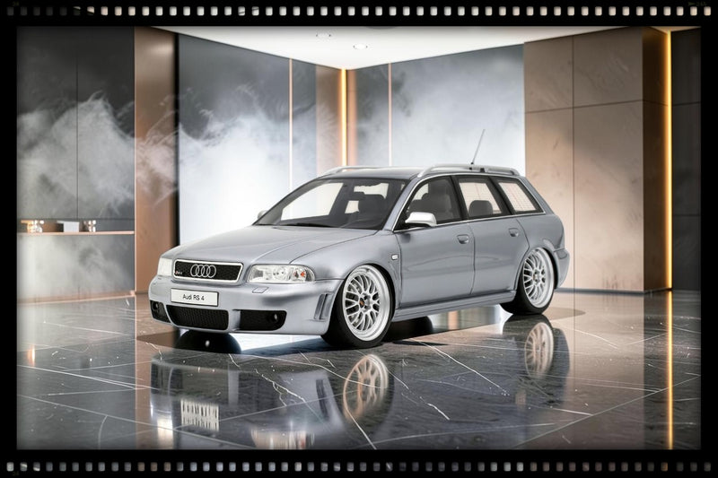 Chargez l'image dans la visionneuse de la galerie, AUDI RS 4 (B5) AVANT "STANCED" AVUS ARGENTÉ 2025 OTTOmobile 1:18
