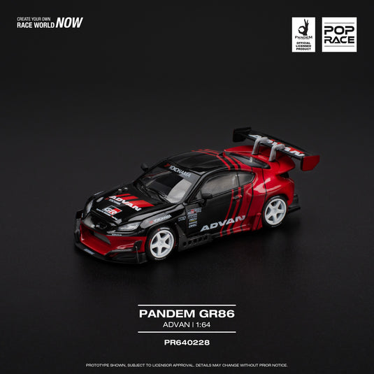 TOYOTA PANDEM GR86 ADVAN POP RACE 1:64