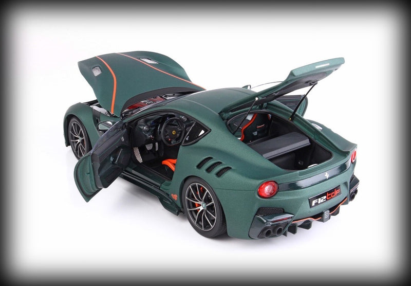 Load image into Gallery viewer, Ferrari F12 TDF Matt Green with display case (LIMITED EDITION 200 pieces) BBR Models 1:18
