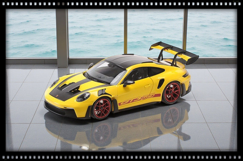 Load image into Gallery viewer, Porsche 911 (992) GT3RS 2024 YELLOW W/WEISSACH PACKAGE W RED WHEELS Limited Edition 400 pcs MINICHAMPS 1:18
