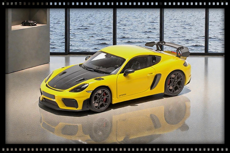 Load image into Gallery viewer, Porsche CAYMAN GT4 RS 2024 YELLOW W/ WEISSACH PACKAGE MINICHAMPS 1:18
