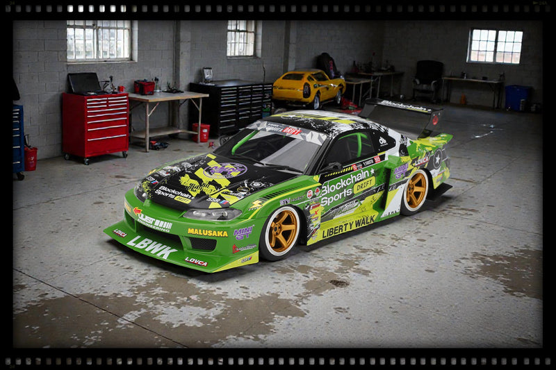 Load image into Gallery viewer, Nissan SILVIA S15 LB-SUPER SILHOUETTE #555 V2 FORMULA DRIFT JAPAN 2024 TOP SPEED 1:18
