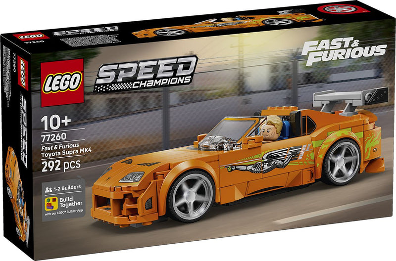 Laad de afbeelding in de Gallery-viewer, TOYOTA SUPRA MK4 ORANJE FAST&amp;FURIOUS LEGO SPEED CHAMPIONS
