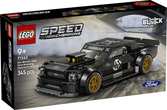 FORD MUSTANG HOONICORN V1 "KEN BMOCKS 1965" ZWART LEGO SPEED CHAMPIONS