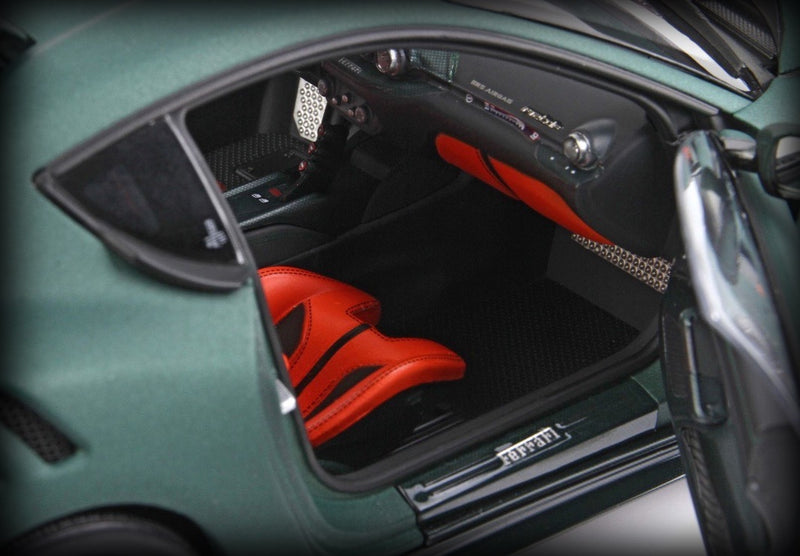 Load image into Gallery viewer, Ferrari F12 TDF Matt Green with display case (LIMITED EDITION 200 pieces) BBR Models 1:18
