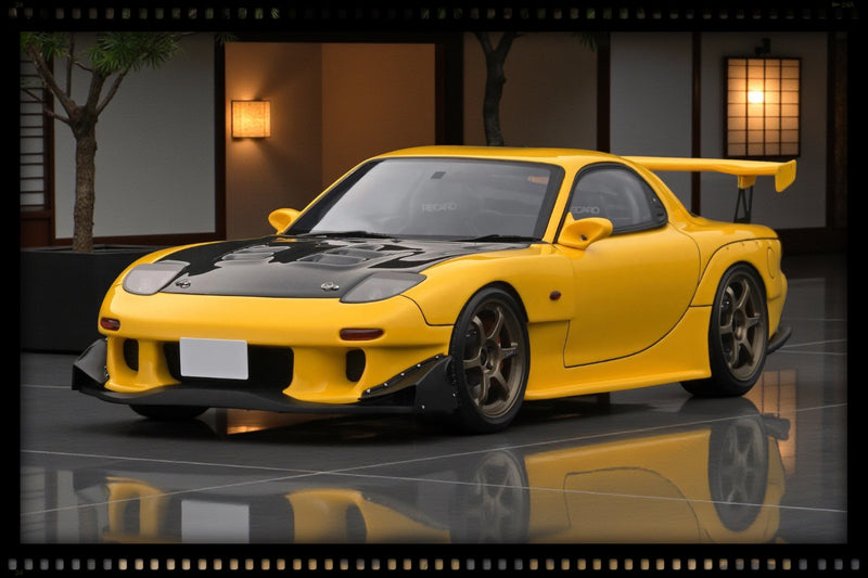 Load image into Gallery viewer, Mazda RX-7 (FD3S) Initial D &quot;With LED light/USB Type-C cable is not included&quot; YELLOW IGNITION MODEL 1:18
