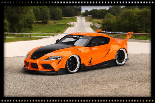 Pandem Toyota GR Supra V1.0 Orange TOP SPEED 1:18
