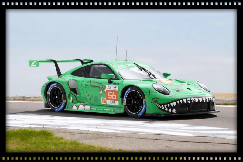 Load image into Gallery viewer, Porsche 911 RSR - 19 No.56 PROJECT 1 - AO Le Mans 24H 2023 PJ Hyett - G. Jeannette - M. Cairoli with case &amp; base SPARK 1:18
