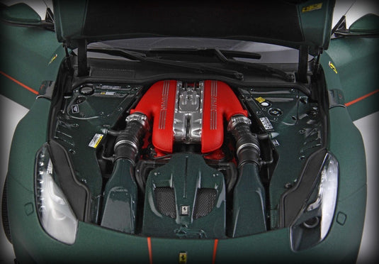 Ferrari F12 TDF Matt Green with display case (LIMITED EDITION 200 pieces) BBR Models 1:18