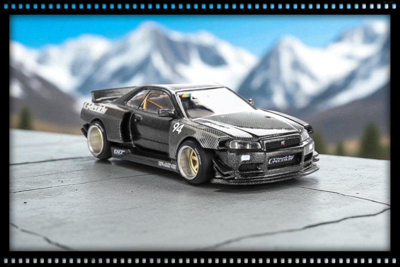 Load image into Gallery viewer, Nissan SKYLINE GT-R (R34) KAIDO WORKS GREDDY V2 1999 MINI GT 1:64
