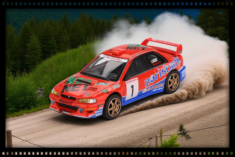 Load image into Gallery viewer, Subaru IMPREZA WRC97 #1 DRM CHAMPION 1999 (LHD) MINI GT 1:64
