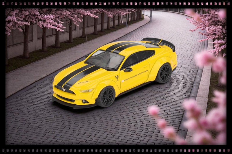 Load image into Gallery viewer, Ford MUSTANG LB-WORKS TRIPLE YELLOW 2015 MINI GT 1:64
