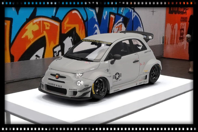 Fiat ABARTH 595 LB-WORKS X ABAS WORKS FIGHTERS SOLID GREY 2024 TOP SPEED 1:18