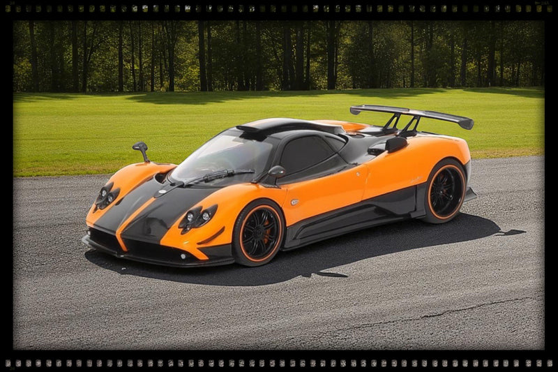 Load image into Gallery viewer, Pagani ZONDA Cinque Coupe ORANGE Arancio St. Tropez (LIMITED EDITION 1007/1008 pieces) ALMOST REAL 1:18
