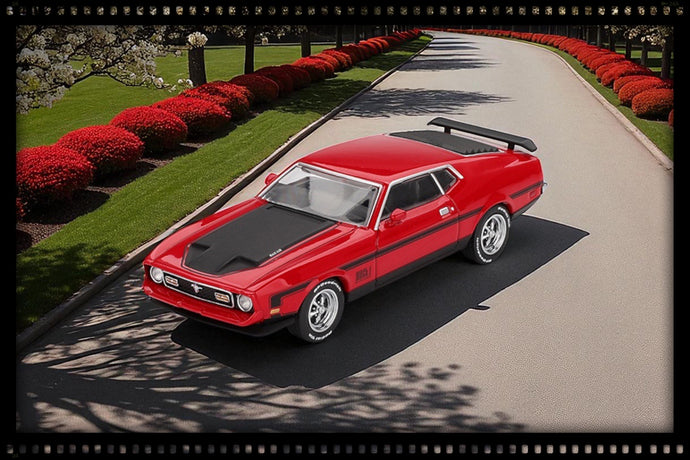 Ford MUSTANG MACH 1 RACE RED 1971 (LHD) MINI GT 1:64