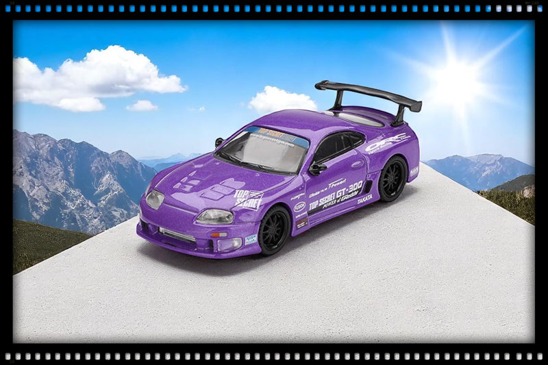 Load image into Gallery viewer, Toyota SUPRA MK4 (A80) TOP SECRET GT-300 TOP SECRET PURPLE 2014 (LHD) MINI GT 1:64
