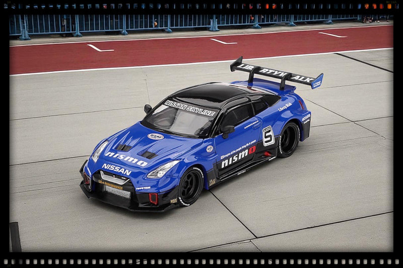 Load image into Gallery viewer, Nissan GTR R35 LB-SILHOUETTE WORKS GT BLUE 2025 (LHD) MINI GT 1:64
