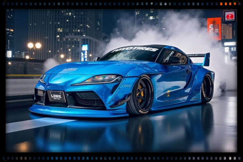 Load image into Gallery viewer, Toyota GR SUPRA LIBERTY WALK BODY KIT BLUE METALLIC 2025 SOLIDO 1:18
