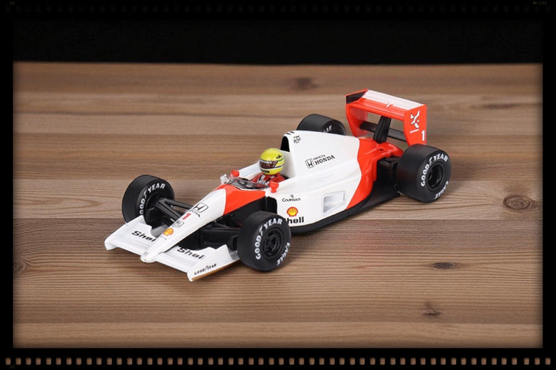 Load image into Gallery viewer, McLaren MP4/6 #1 Ayrton Senna 1991 Japanese Grand Prix 2nd Place (LHD) MINI GT 1:64
