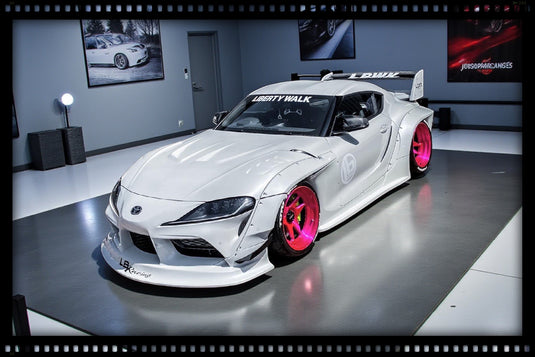 Toyota GR SUPRA LIBERTY WALK BODY KIT WHITE/PINK 2025 SOLIDO 1:18