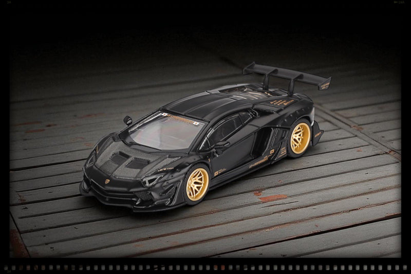 Load image into Gallery viewer, Lamborghini AVENTADOR LB- WORKS LIMITED EDITION MATTE BLACK 2025 MINI GT 1:64

