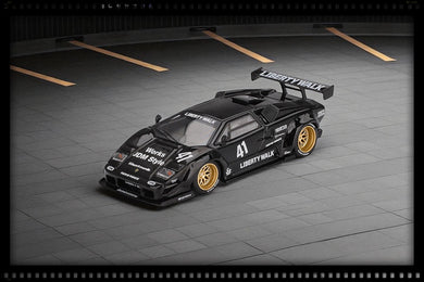 Lamborghini COUNTACH LB- WORKS BLACK 2024 MINI GT 1:64