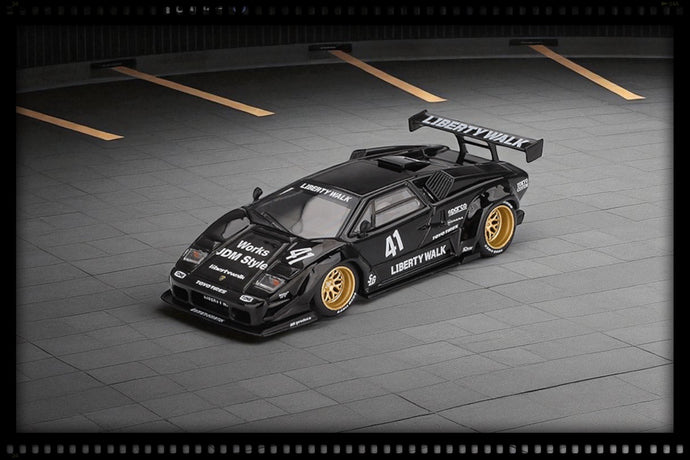 Lamborghini COUNTACH LB- WORKS BLACK 2024 MINI GT 1:64