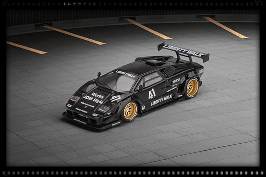 Lamborghini COUNTACH LB- WORKS BLACK 2024 MINI GT 1:64
