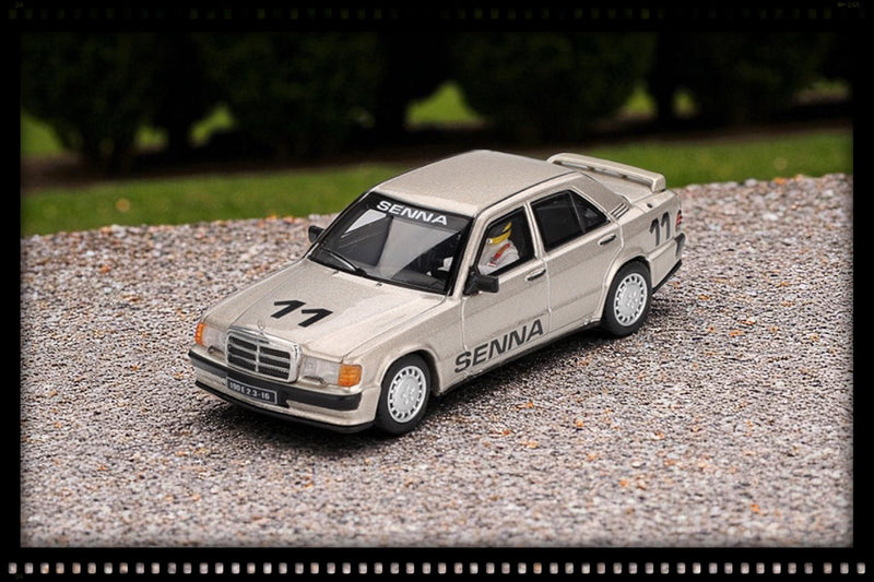 Load image into Gallery viewer, Mercedes-Benz 190E 2.3-16 #11 AYRTON SENNA W/ FIGURE RACE OF CHAMPIONS 1984 (LHD) MINI GT 1:64
