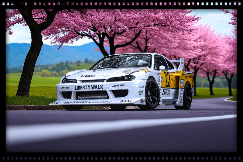 Load image into Gallery viewer, Nissan S15 SILVA LB SUPER SILHOUETTE WHITE 2021 GT SPIRIT 1:18
