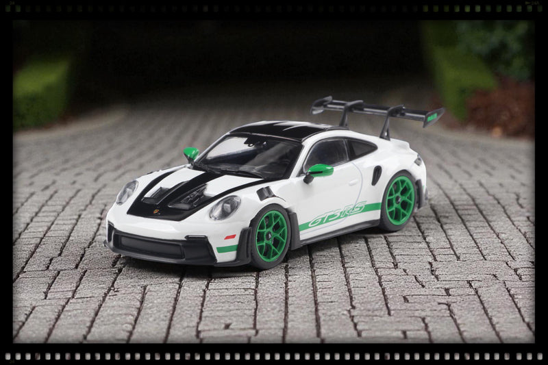 Load image into Gallery viewer, Porsche 911 (992) GT3 RS TRIBUTE TO CARRERA RS PACKAGE WHITE W/GREEN 2023 SOLIDO 1:43
