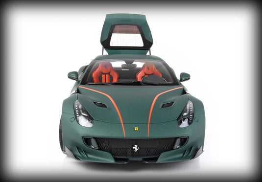 Ferrari F12 TDF Matt Green with display case (LIMITED EDITION 200 pieces) BBR Models 1:18