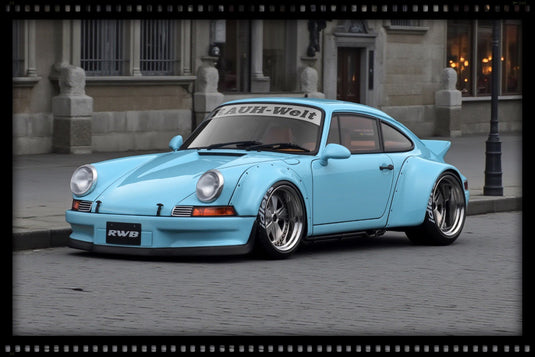 Porsche RWB Backdate Blue IGNITION MODEL 1:18