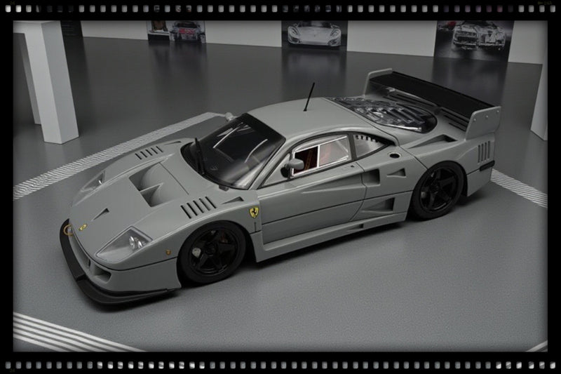 Load image into Gallery viewer, Ferrari F40 LM 1996 Press Version Grey with black rims (LIMITED EDITION Nr.67/90 With leather base / No Case) TECNOMODEL 1:18
