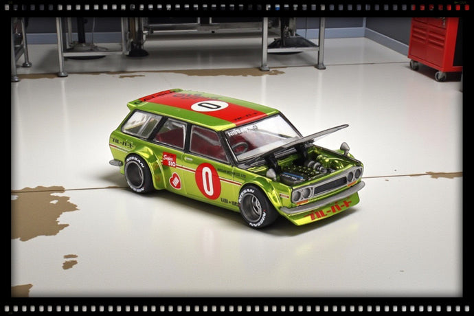 Datsun KAIDO 510 WAGON OG FLO YELLOW 1969 MINI GT 1:64