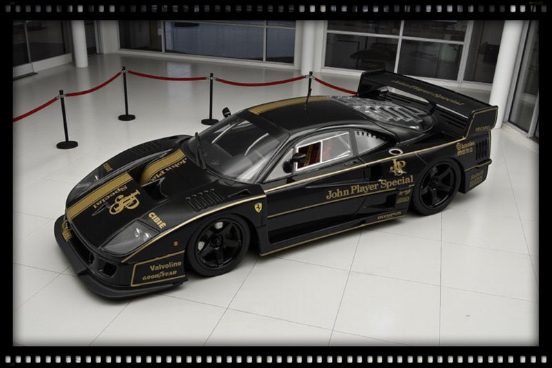 Load image into Gallery viewer, Ferrari F40 LM JPS 1996 Black (LIMITED EDITION Nr.25/75 With leather base &amp; Case) TECNOMODEL 1:18
