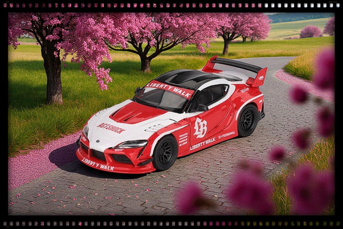 Toyota GR SUPRA LB-WORKS RED/WHITE 2025 MINI GT 1:64