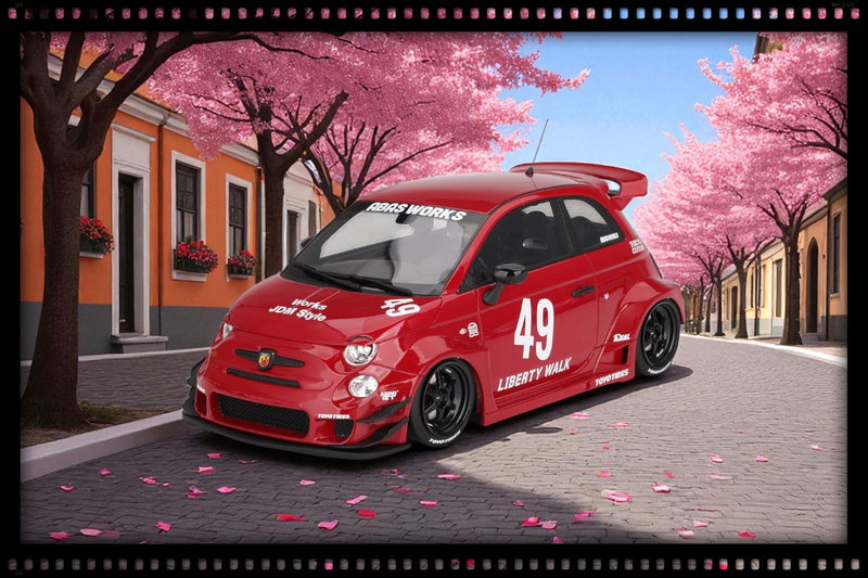 Load image into Gallery viewer, Fiat ABARTH 595 LB-WORKS X ABAS RED 2024 TOP SPEED 1:18
