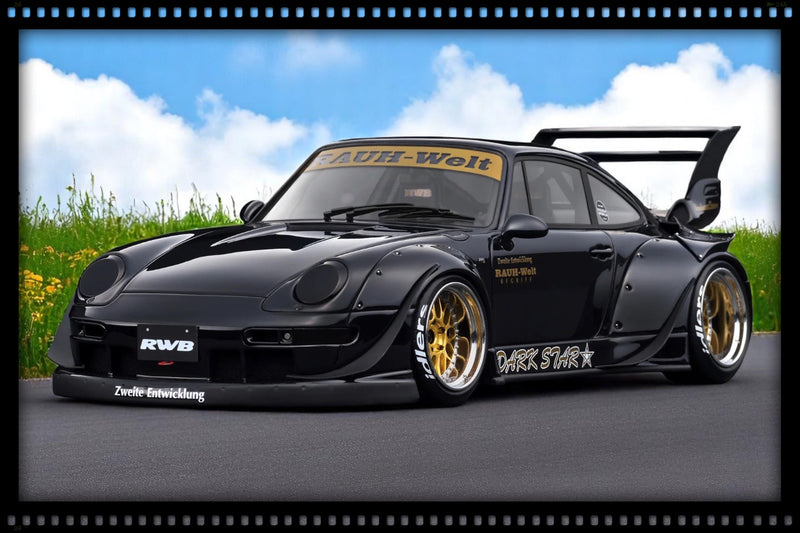 Load image into Gallery viewer, Porsche RWB 993 Black IGNITION MODEL 1:18
