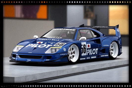 Ferrari LB-WORKS 40 Blue/White IGNITION MODEL 1:18