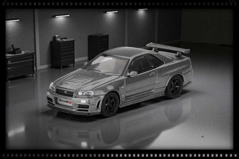 Load image into Gallery viewer, Nissan SKYLINE GTR (R34) DARK METAL GRAY NISMO CRS 1999 (RHD) MINI GT 1:64
