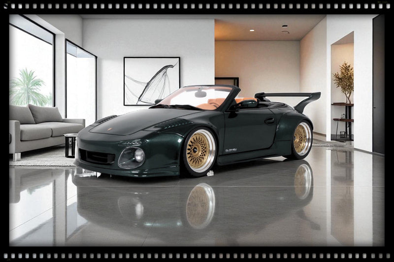 Load image into Gallery viewer, Porsche OLD &amp; NEW TOKYO AUTO SALON GREEN 2024 GT SPIRIT 1:18
