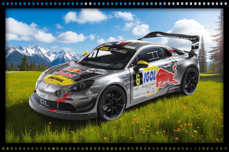 Load image into Gallery viewer, Renault ALPINE A110 RGT+ GREY #6 S.LOEB / L.GODEY RALLYE DU MONT BLANC 2024 SOLIDO 1:18
